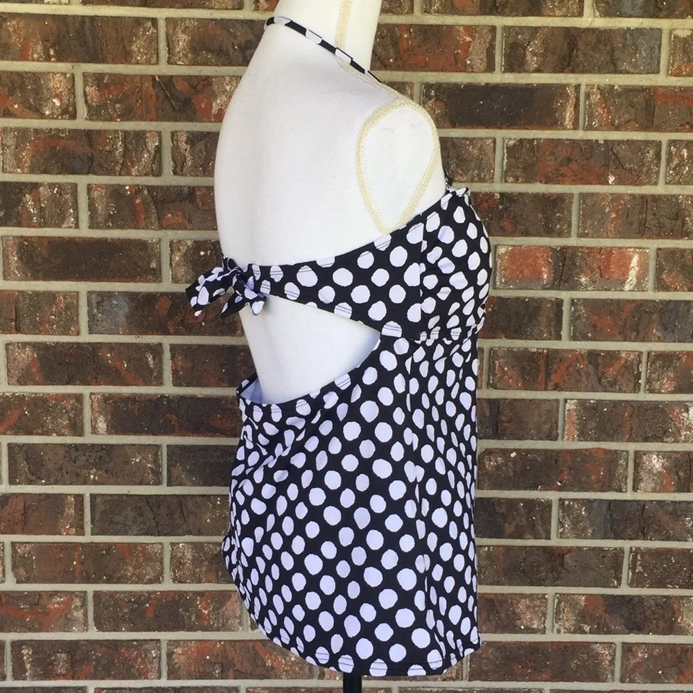 LA Blanca Polka Dot Swimsuit Tankini Top